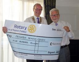 Cheque Presentation at The Paignton Club in July 2023